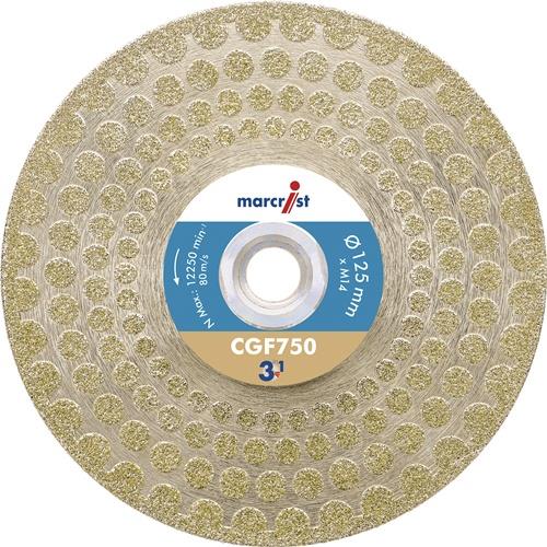 Diamanttrenn-/Schleifscheibe CGF750 D.125mm M14 Seg.-H.68,5mm Seg.-S.2,8mm