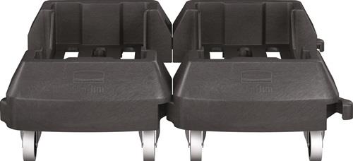 Fahrwagen m.4 Lenkrollen Wertstoffsammler 60l schwarz RUBBERMAID