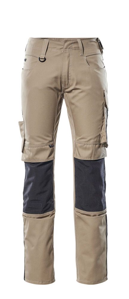 Hose mit Knietaschen UNIQUE Hellkhaki/Schwarz 82C48