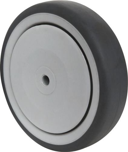 Ersatzrad D.100mm Trgf.100kg Gum.grau Achs-D.8mm Nabenl.36mm TECWERK