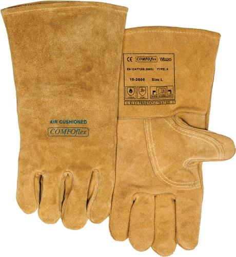 Schweißerhandschuhe Bucktan Gr.L (9) gelb Rindspaltleder 5 PA