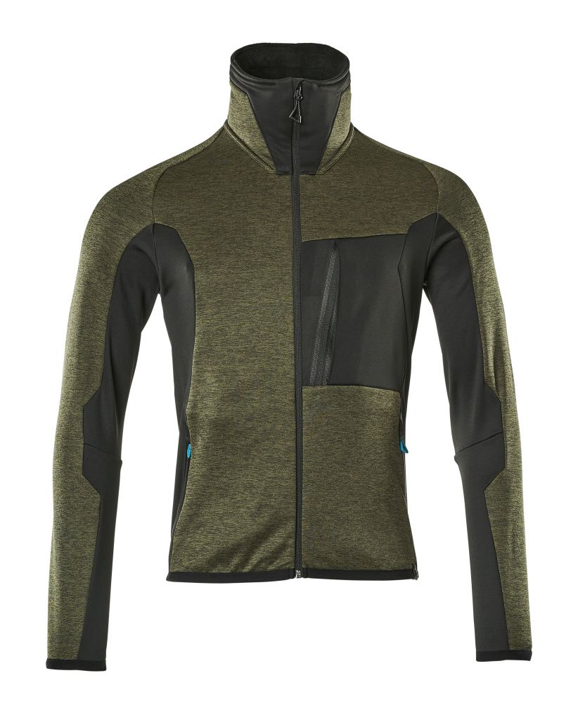 Fleecejacke ADVANCED Moosgrün/Schwarz S