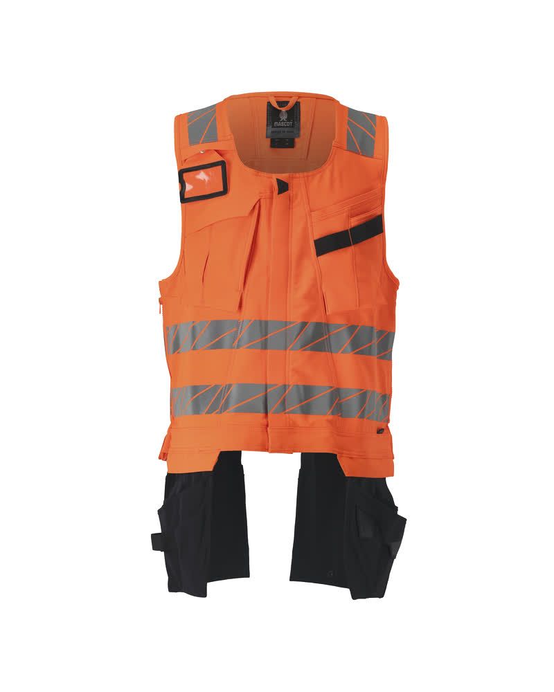 Werkzeugweste ACCELERATE SAFE Hi-vis Orange/Schwarzblau L