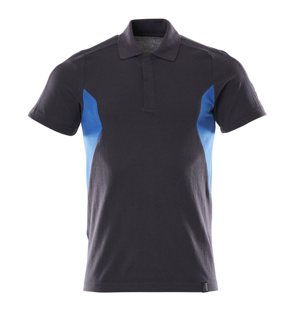 Polo-Shirt ACCELERATE Schwarzblau/Azurblau M  ONE