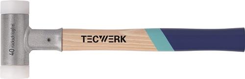 Schonhammer L.350mm Kopf-D.30mm Hickory rückschlagfrei hart Nyl.weiß TECWERK