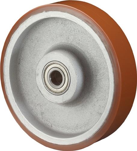 Ersatzrad D.125mm Trgf.550kg Polyurethan/Guss Achs-D.20mm Nabenl.60mm BS ROLLEN