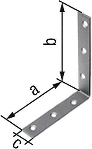 Stuhlwinkel L.100 x 100mm B.19mm S.2mm VA Loch-D.5,3mm GAH