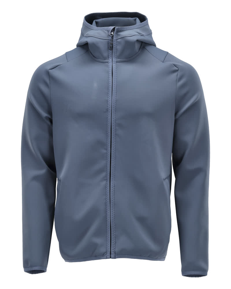 Fleecejacke mit Kapuze CUSTOMIZED Steinblau S