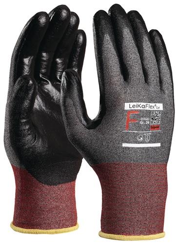 Schnittschutzhandschuhe LeiKaFlex® CUT 1680 ESD Gr.10 grau/schwarz/rot meliert