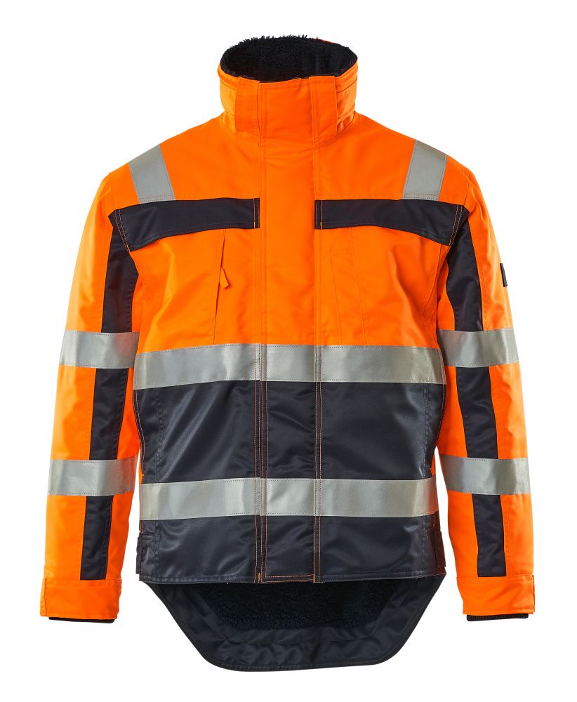 Winterjacke SAFE COMPETE Hi-vis Orange/Marine 2XL