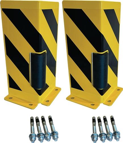 Schutzecke H400xL155/155mm L-Form m.Rl.Stahlbl.schwarz/gelb VE=2 St.GEWA