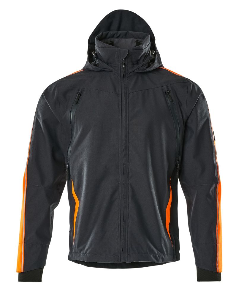 Hard Shell Jacke HARDWEAR Schwarzblau/Hi-vis Orange S