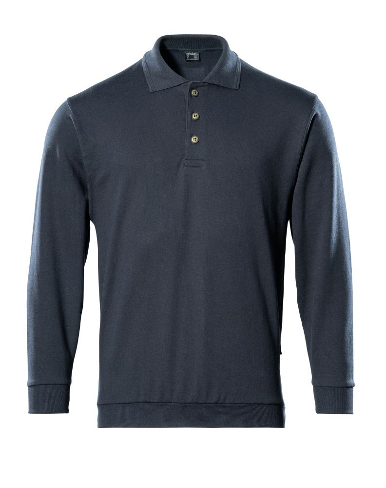 Polo-Sweatshirt CROSSOVER Schwarzblau 3XL