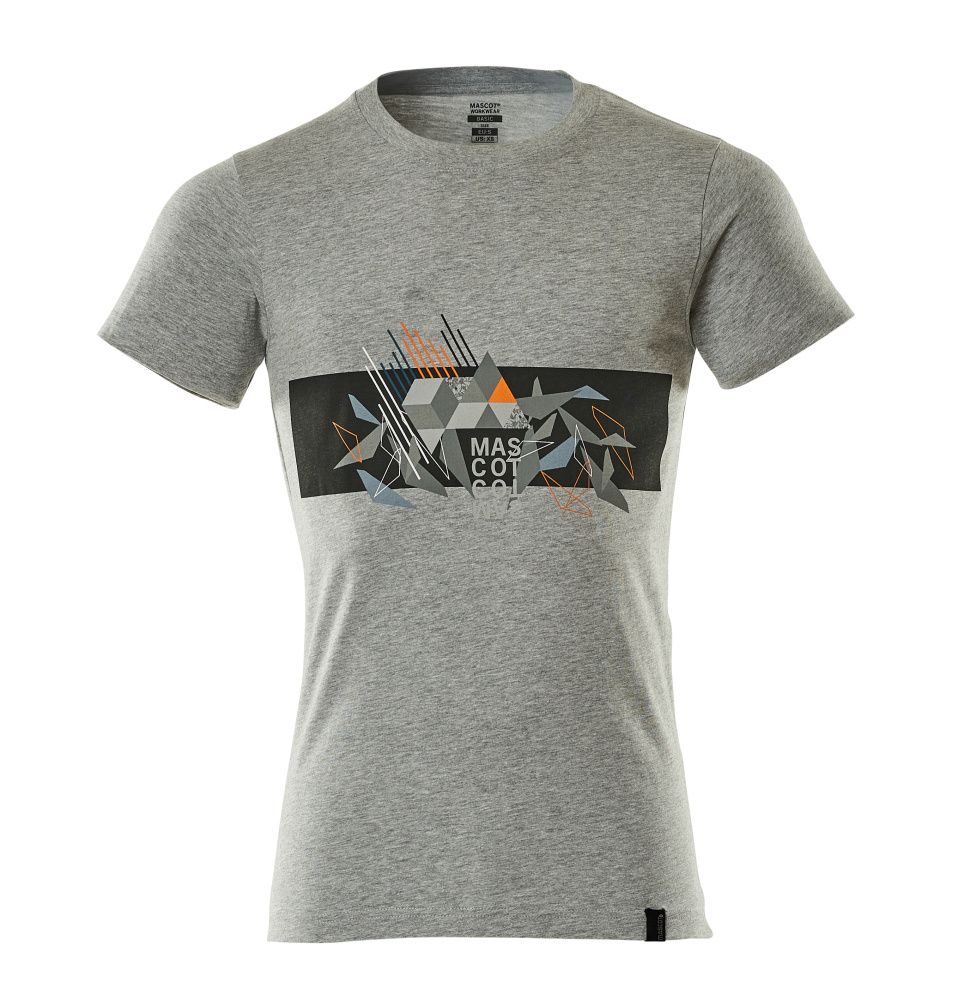 T-Shirt ACCELERATE SAFE Grau-meliert/Hi-vis Orange S