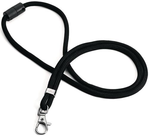 Cliphalter JoJo rundgewebt m.Karab.Band-L.460mm schwarz DURABLE