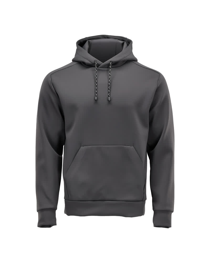 Fleece Kapuzenpullover CUSTOMIZED Anthrazitgrau 2XL