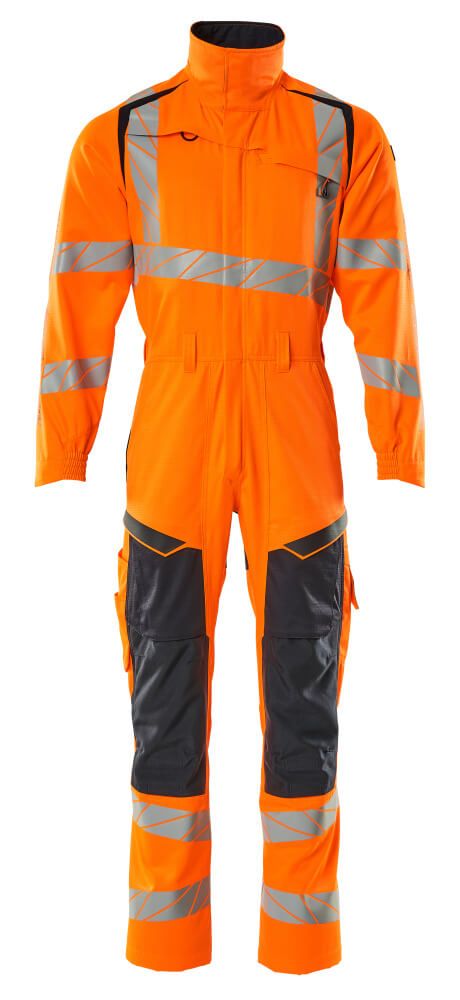 Overall mit Knietaschen ACCELERATE SAFE Hi-vis Orange/Schwarzblau 4XL