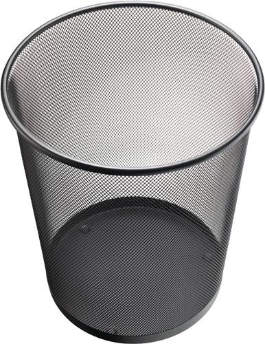 Papierkorb 15l H280xØ267mm m.Lochdekor STA schwarz HELIT