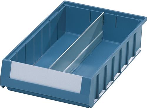 Längsteiler f.Regalkasten L 300xH 140mm Stahlbl.grau 10St./Btl.