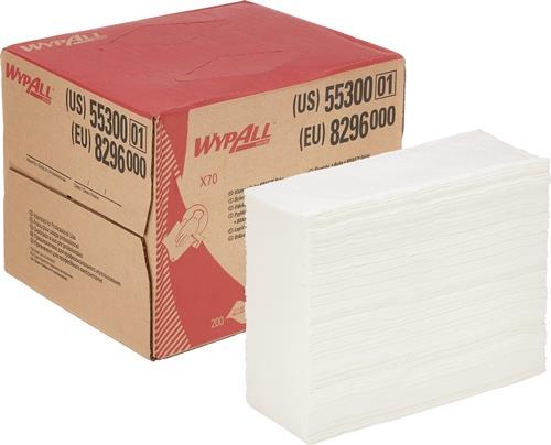 Wischtuch WypAll® X70 8296 L.ca.426 mmxB.ca.282mm weiß 1-lagig Box WYPALL