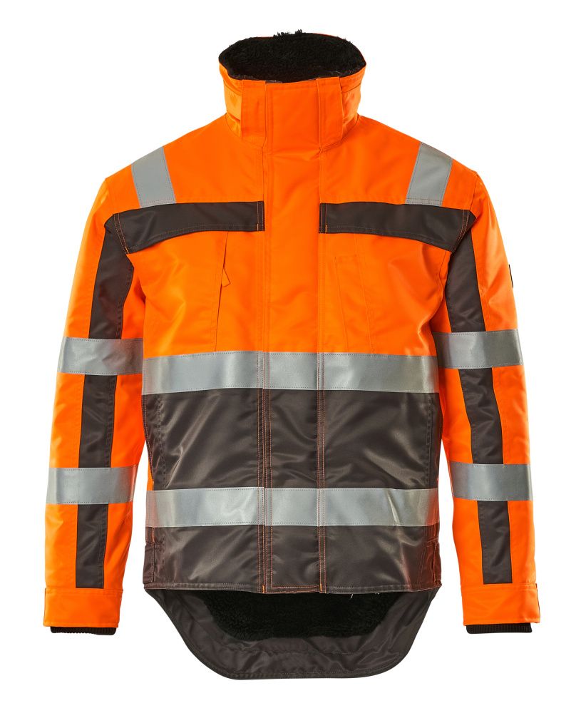 Winterjacke SAFE COMPETE Hi-vis Orange/Anthrazit 2XL