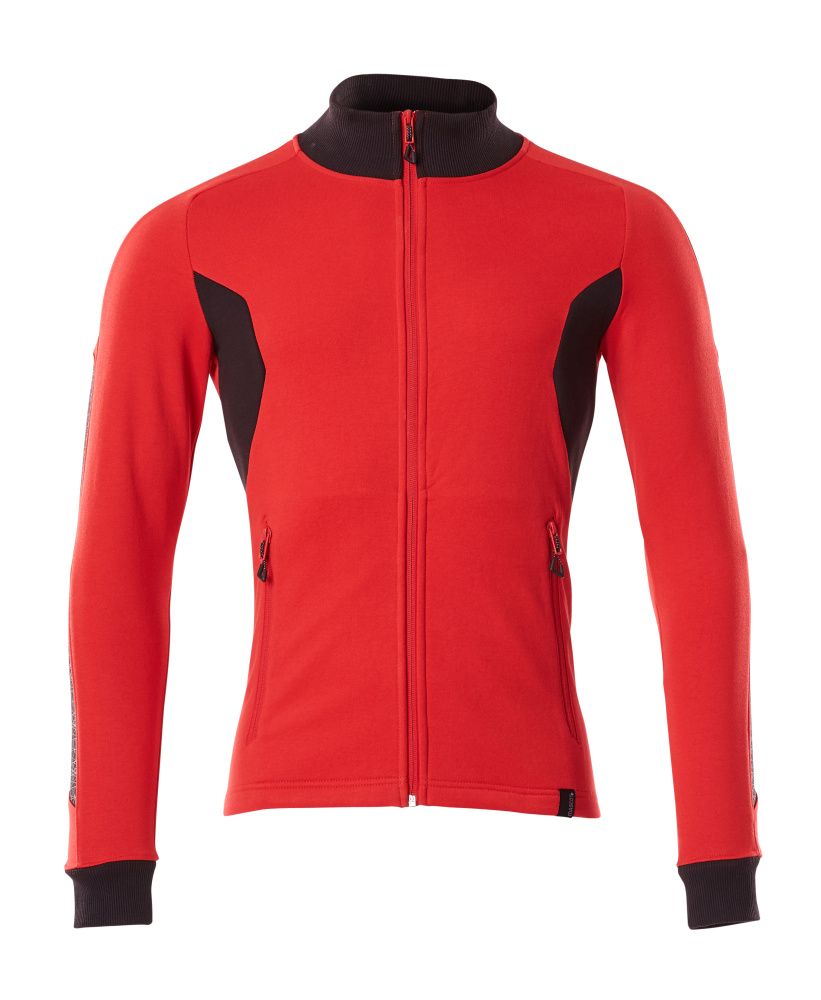 Sweatshirt mit Reißverschluss ACCELERATE Verkehrsrot/Schwarz 3XLONE