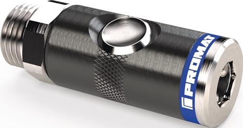 Druckknopf-Sicherheitskupplung DN 7,4,AG AluNBR Gew.G 1/4 Zoll 13,16mm PROMAT