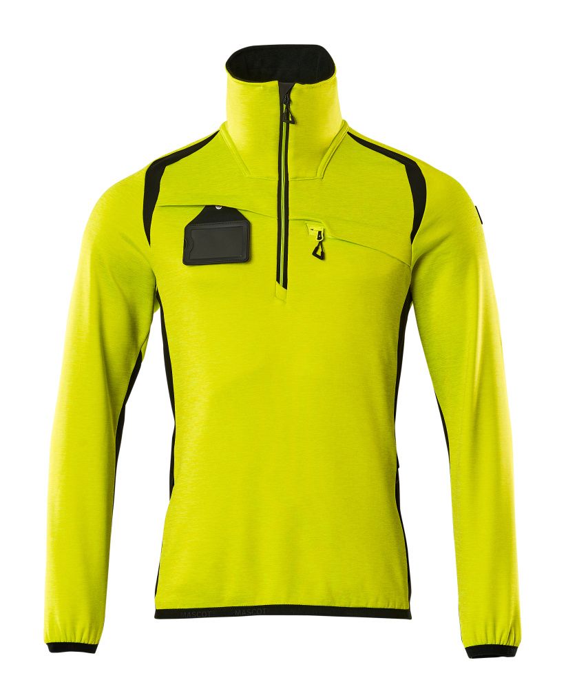 Fleecejacke mit kurzem Reißverschluss ACCELERATE SAFE Hi-vis Gelb/Schwarz L