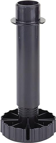 Sockelverstellfuß Korrekt Ku.schwarz 100mm Bereich -6/+30mm HETTICH