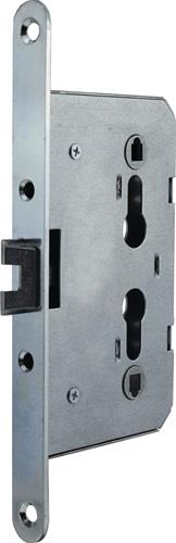 Spezialeinsteckschloss f.Metalltüren PZ 20/65/72/8mm DIN L/R verz.rd BEVER