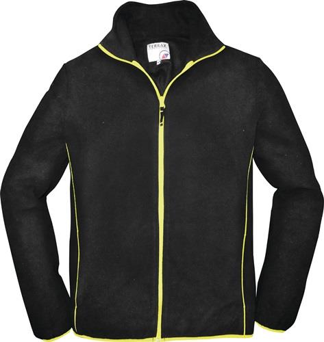 Herren Fleecejacke Gr.L schwarz/limette