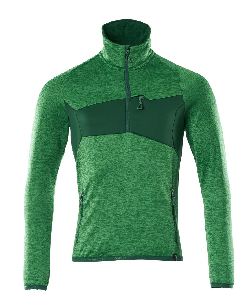 Fleecejacke mit kurzem Reißverschluss ACCELERATE Grasgrün/Grün 4XL