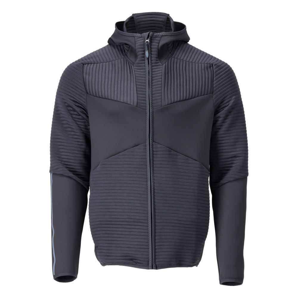 Fleece Kapuzensweatshirt mit Reißverschluss CUSTOMIZED Schwarzblau 2XL