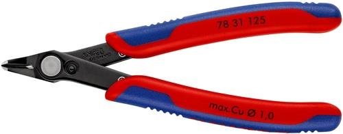 Elektronik-Seitenschneider Super-Knips® L.125mm Form 3 Facette nein brün.KNIPEX