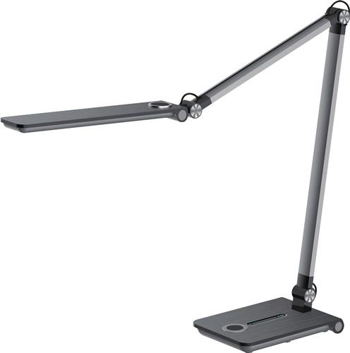Schreibtischleuchte Wave grau metallic H.max.760mm Standfuß m.LED HANSA