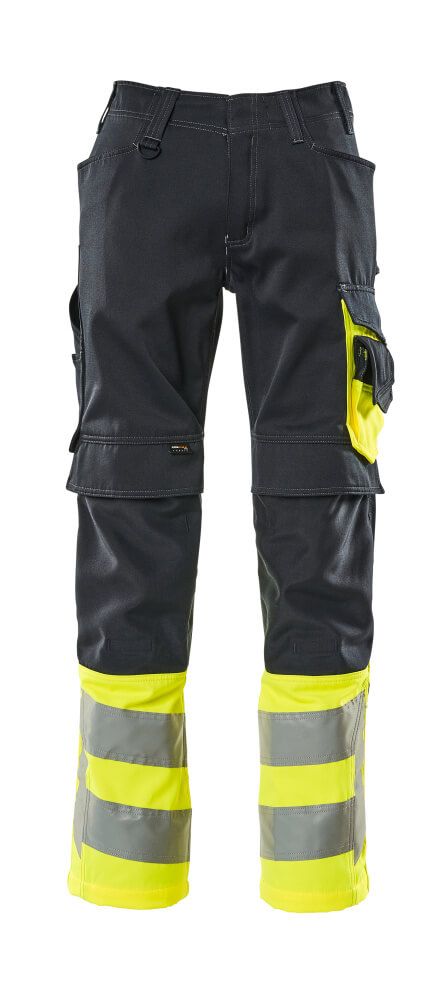Hose mit Knietaschen SAFE SUPREME Schwarzblau/Hi-vis Gelb 82C48