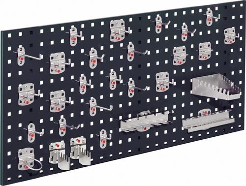 Lochplatte B450xL1000mm grau 28 tlg.RASTERPLAN