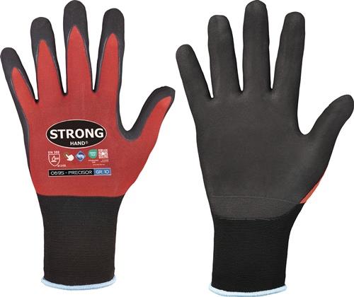Handschuhe PRECISOR Gr.10 rot/schwarz EN 420/EN 388 PSA II STRONGHAND