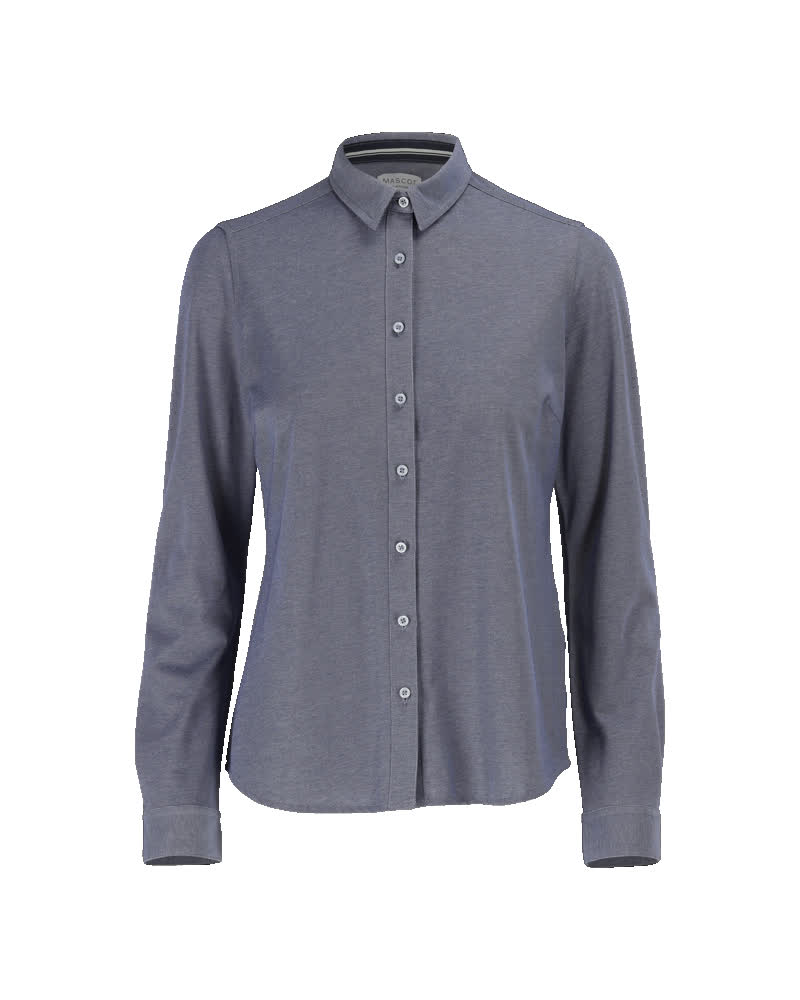 Damen-Passform Hemd FRONTLINE Blau-meliert 40