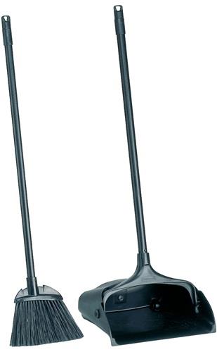 Standmüllschaufel Stiel m.Schaufel u.Besen schwarz RUBBERMAID