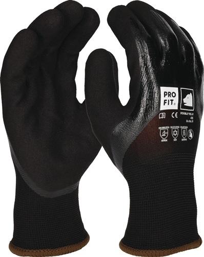 Kälteschutzhandschuh Double Tril Gr.10 schwarz/schwarz EN 388,EN 511,EN 407
