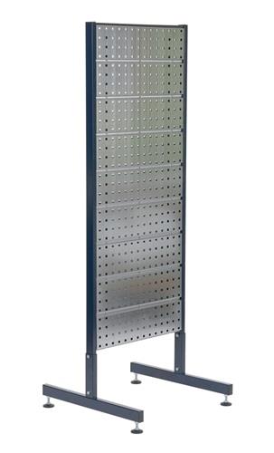 Doppelstativ m.6 Lochplatten beiseitig m.Werkzeughaken z.bestücken