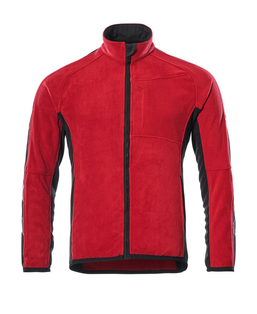 Fleecejacke UNIQUE Rot/Schwarz XL