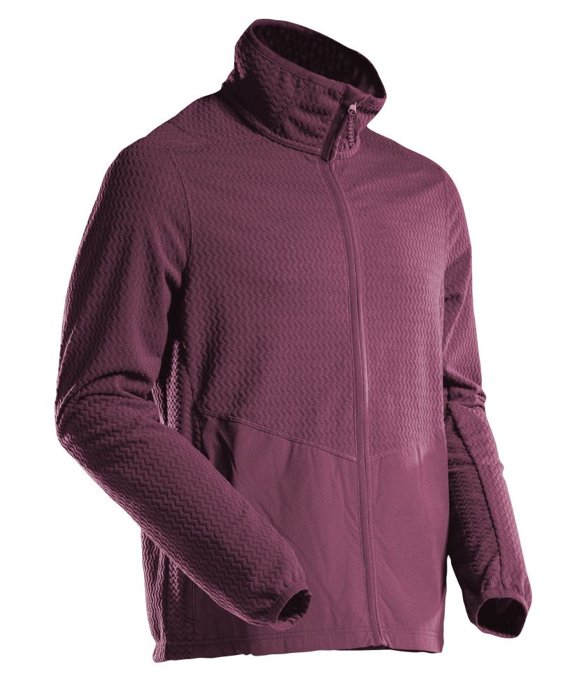 Microfleece Pullover mit Reißverschluss CUSTOMIZED Bordeaux 4XL