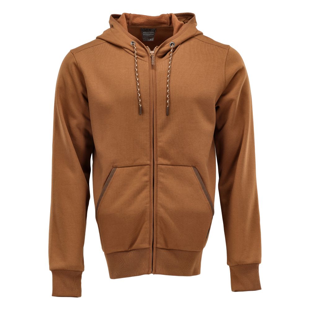 Kapuzenpullover mit Reißverschluss CUSTOMIZED Nussbraun S