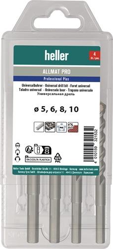 Universalbohrersatz ALLMAT PRO 4-tlg.5/6/8/10mm Dreikantschaft HELLER