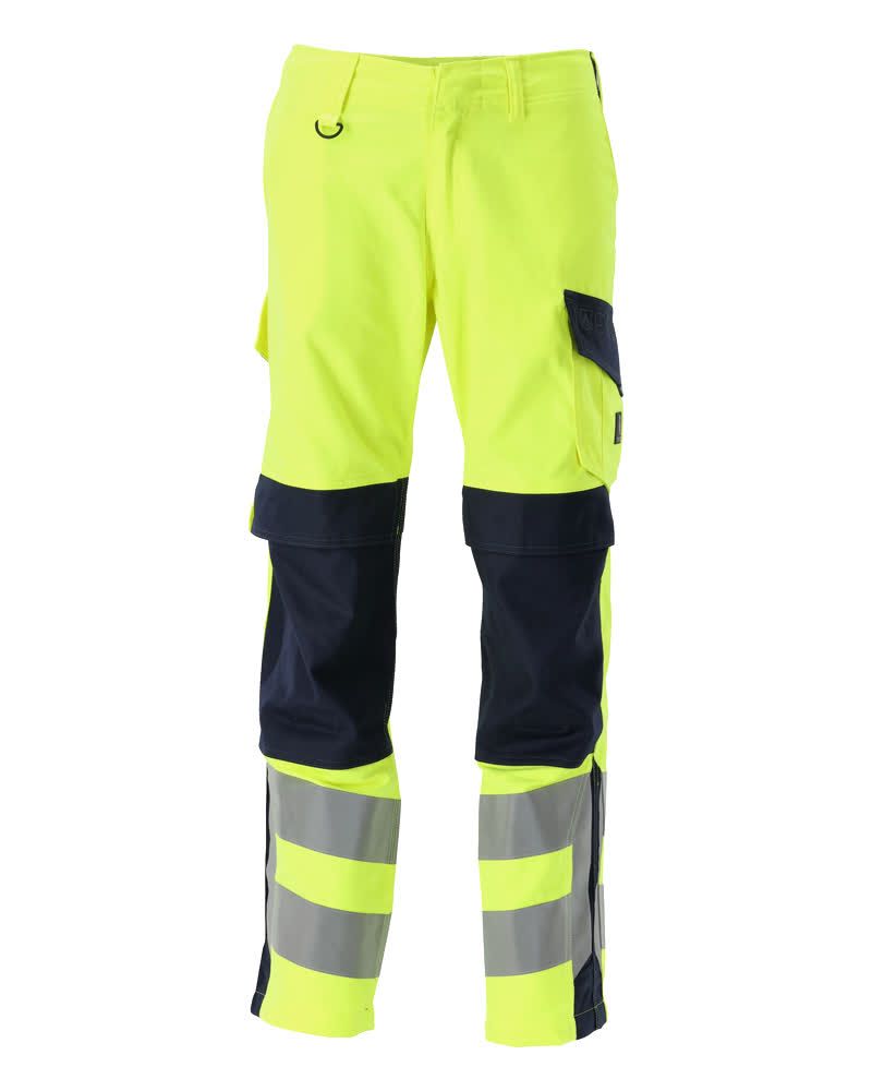 Hose mit Knietaschen MULTISAFE Hi-vis Gelb/Schwarzblau 82C44