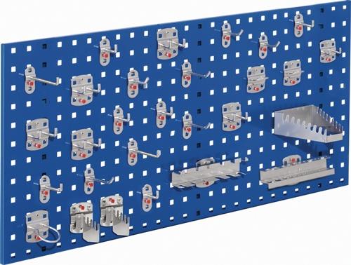 Lochplatte B450xL1000mm blau 28 tlg.RASTERPLAN