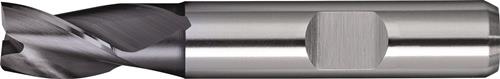 Bohrnutenfräser DIN 327 TypN D.10mm HSS-Co8 TiCN Weldon Z.3 kurz TECWERK