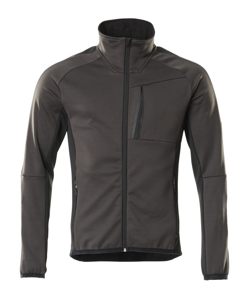 Fleecejacke UNIQUE Dunkelanthrazit/Schwarz 3XL